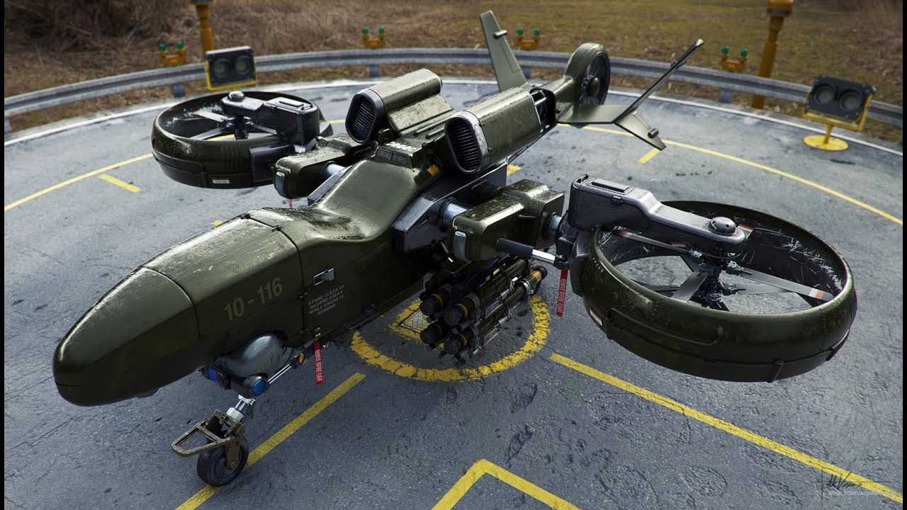 Drone militaire en mission